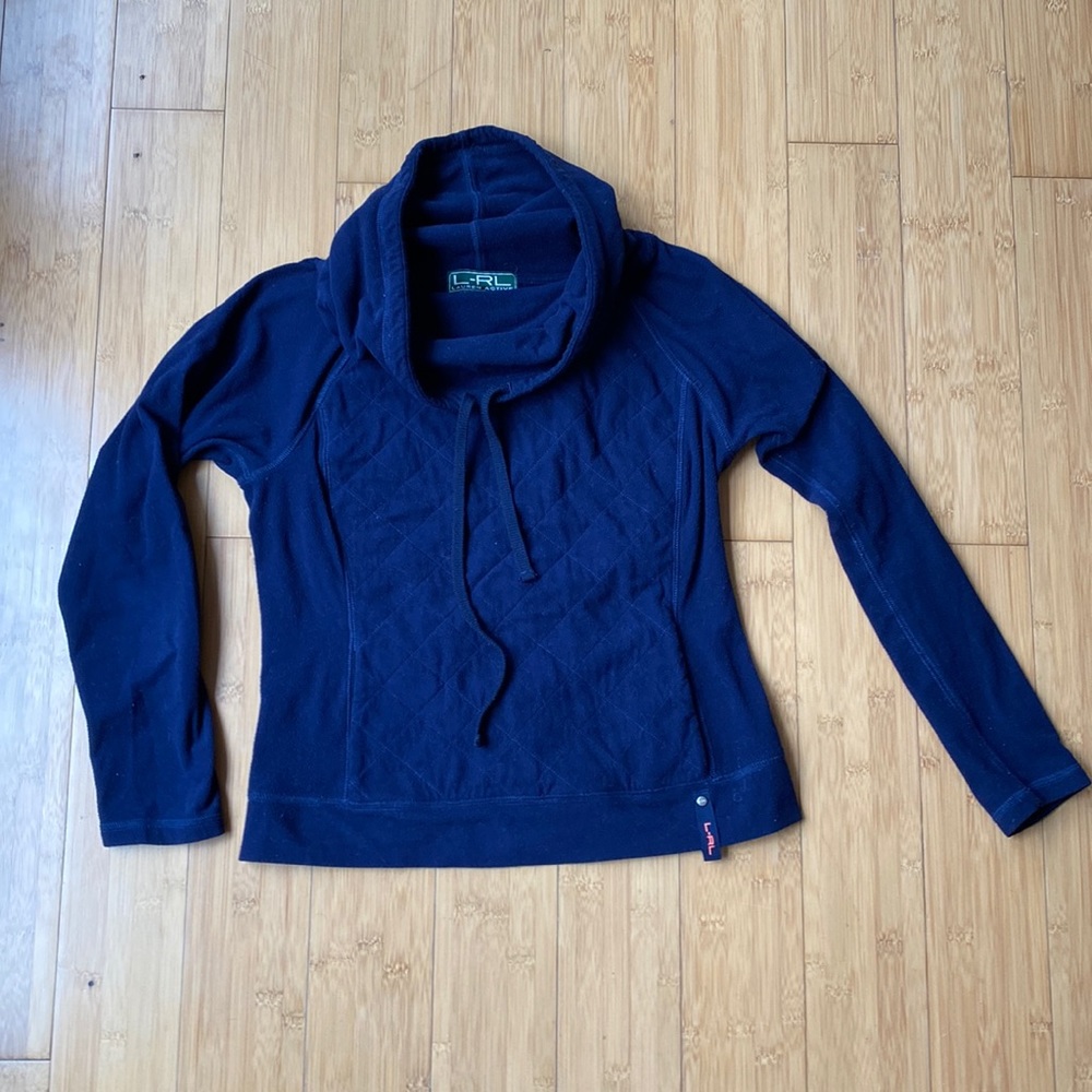 Lauren Ralph Lauren Active - navy blue - cowl neck fleece XS